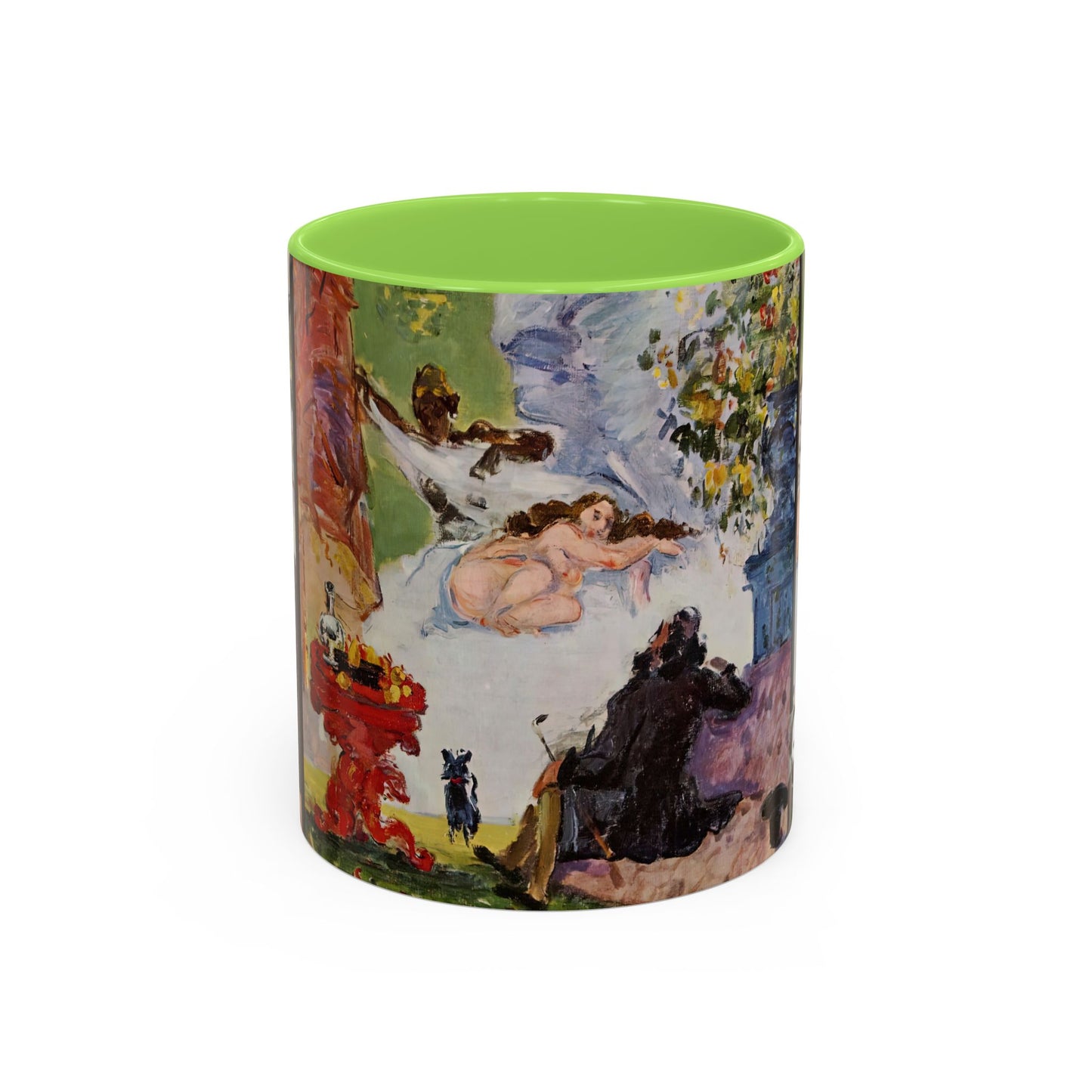 Cézanne, Paul - A Modern Olympia (1874) - Colorful Accent Mugs
