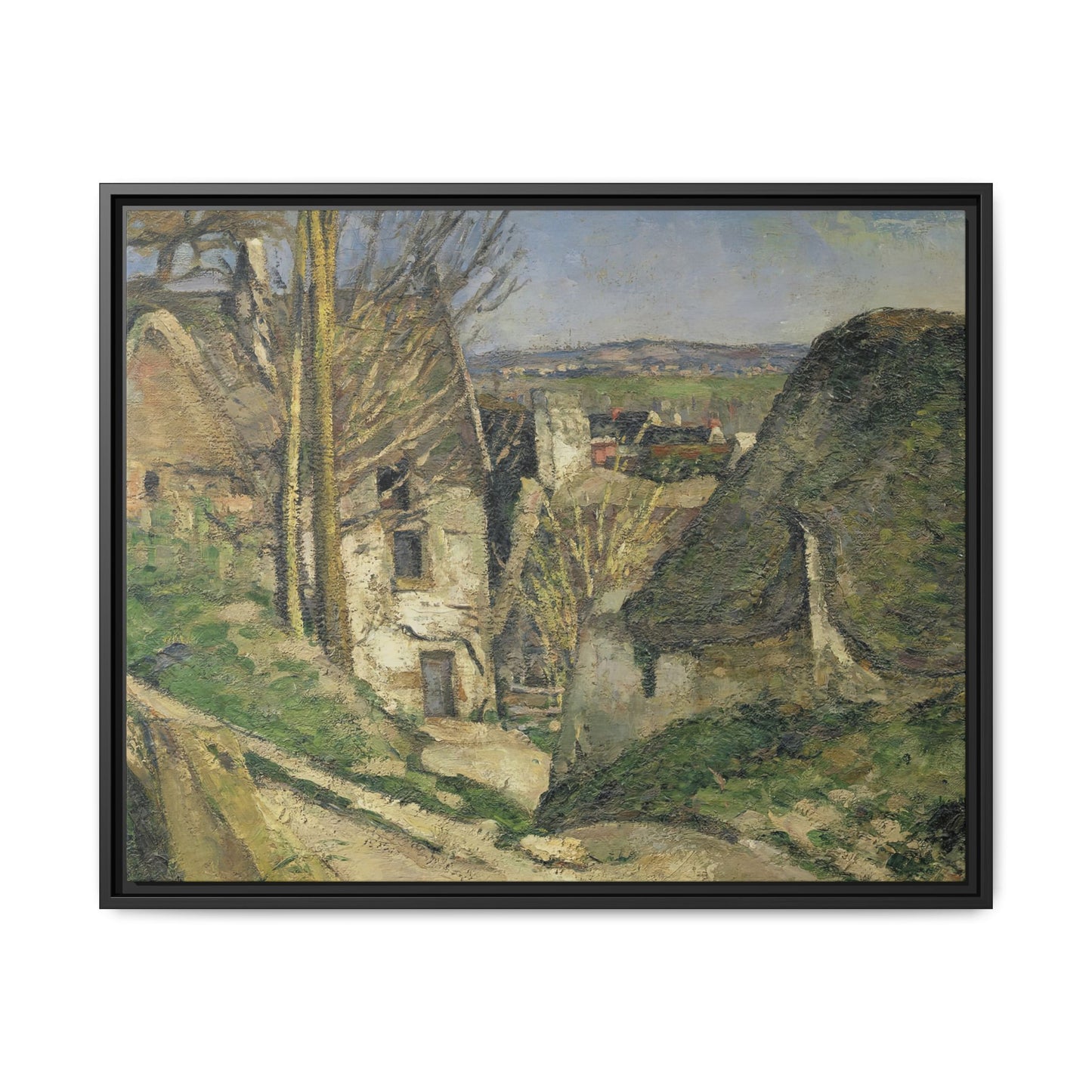 Cézanne, Paul - The House of the Hanged Man, Auvers-sur-Oise (1874) - Matte Canvas, Framed