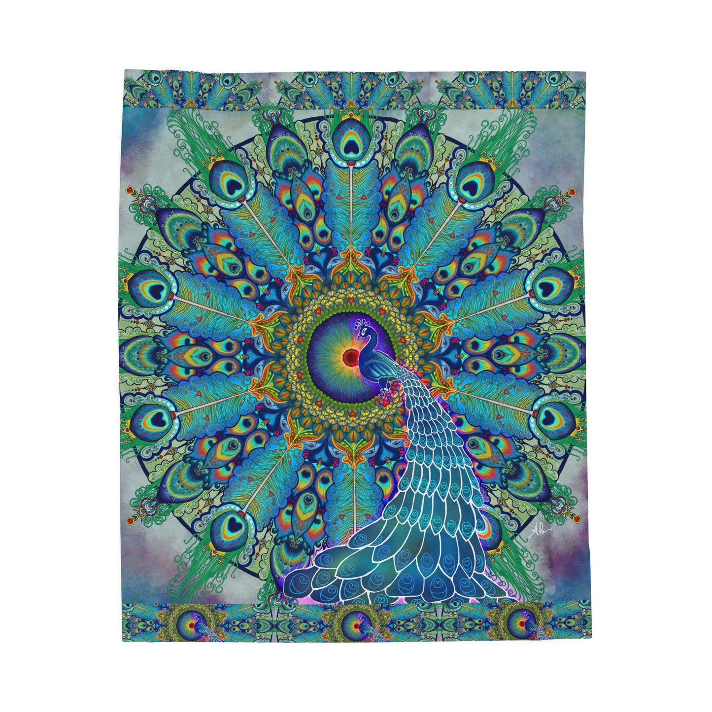 Pacio, Adam - Melek Taus Mandala - Velveteen Plush Blanket