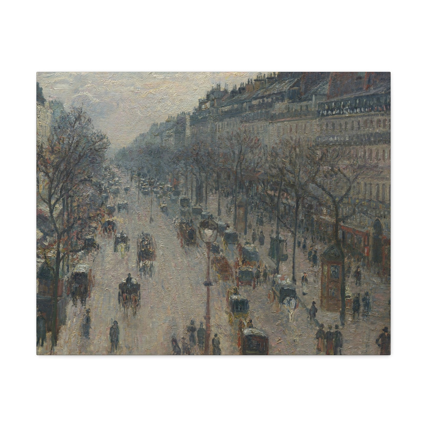 Pissarro, Camille - Boulevard Montmartre, Winter Morning (1897) - Canvas Block, unframed