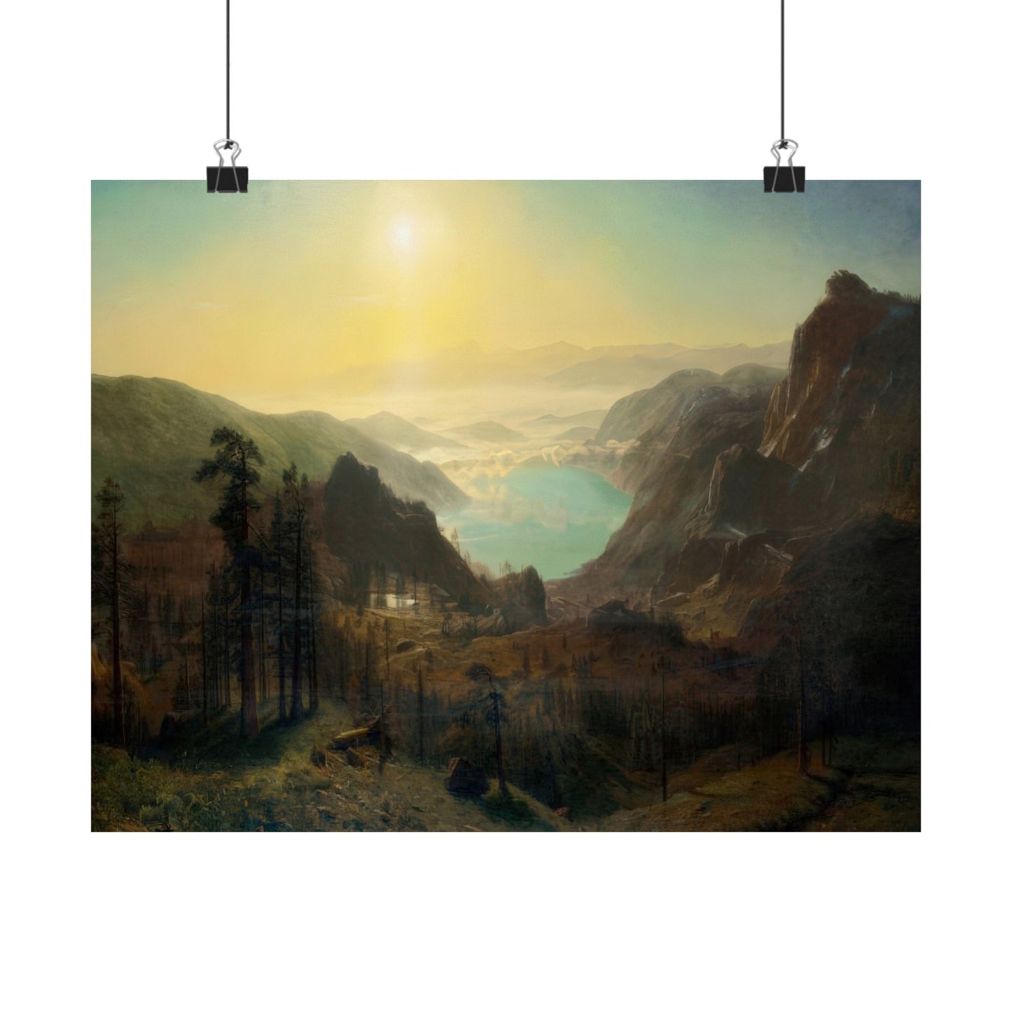 Bierstadt, Albert - Donner Lake from the Summit (1873) - Satin Posters
