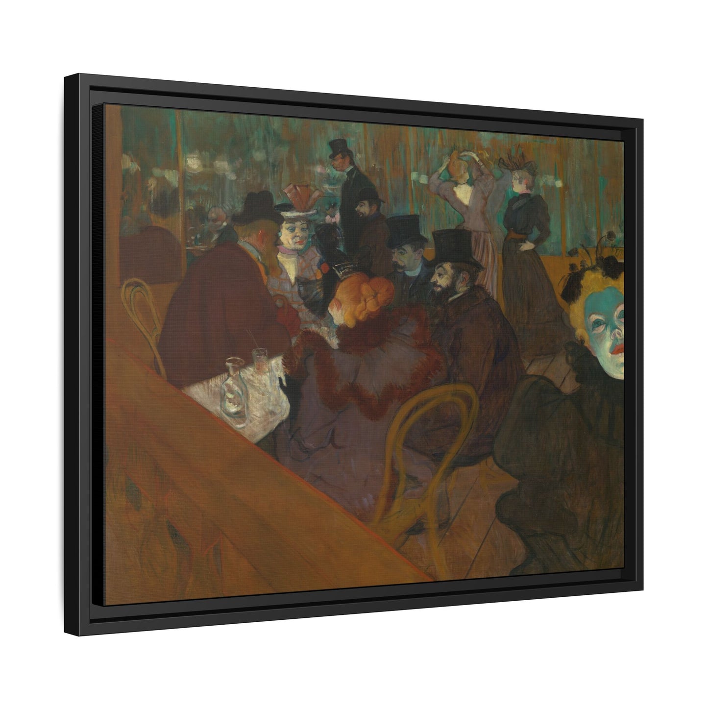 Toulouse-Lautrec, Henri - At the Moulin Rouge (1892) - Matte Canvas, Framed
