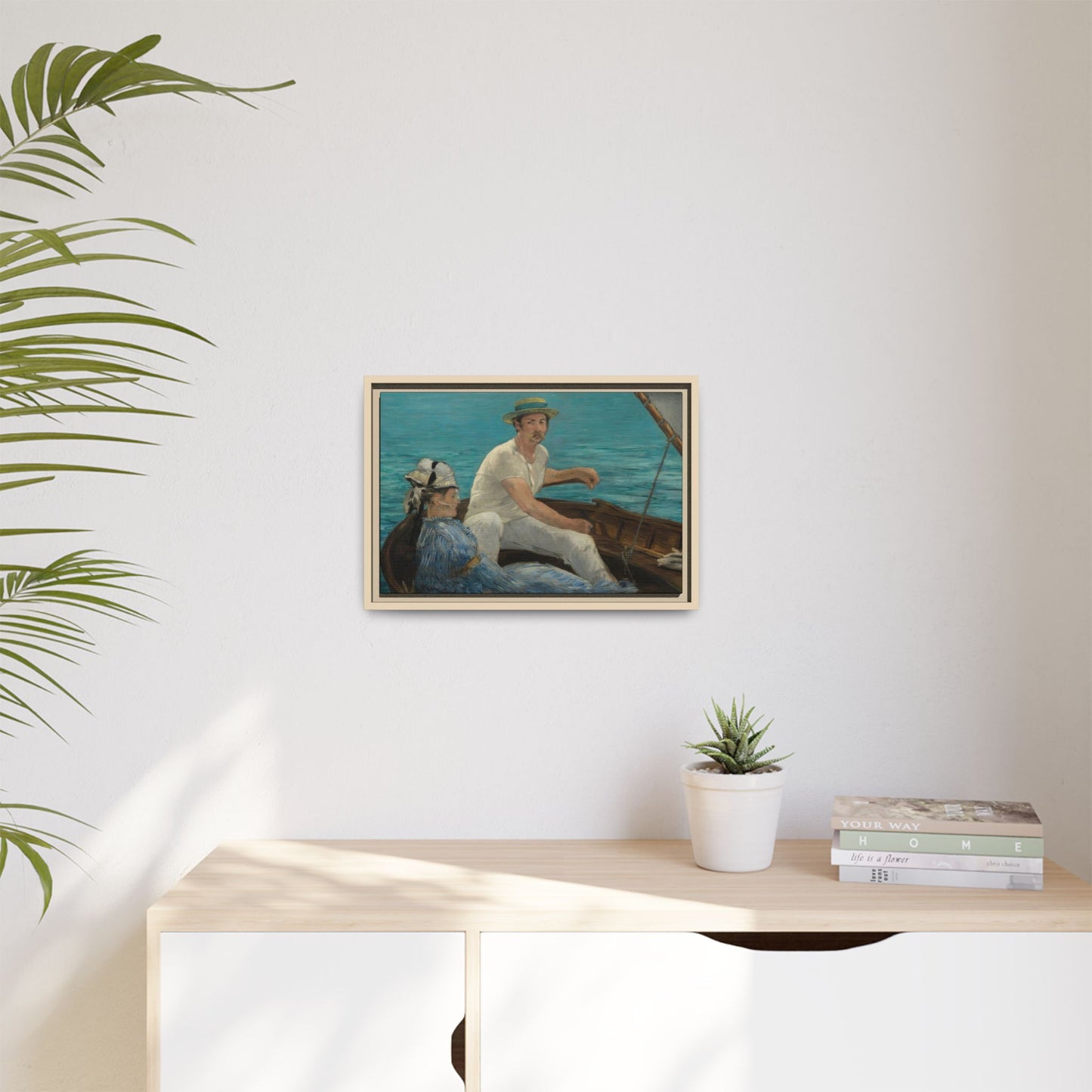 Manet, Édouard - Boating (1874) - Matte Canvas, Framed