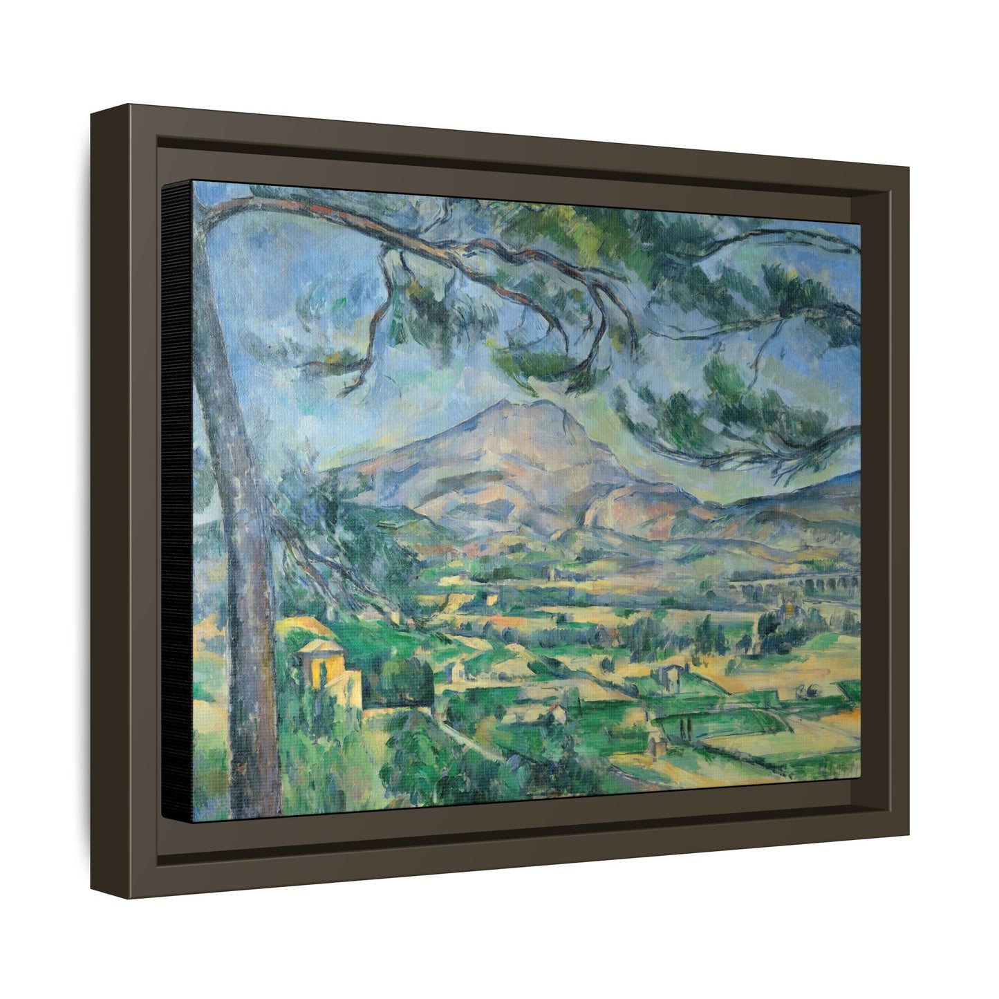 Cézanne, Paul - Mont Sainte-Victoire with Large Pine (1887) - Matte Canvas, Framed