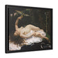 Courbet, Gustave - Woman with a Parrot (1866) - Matte Canvas, Framed