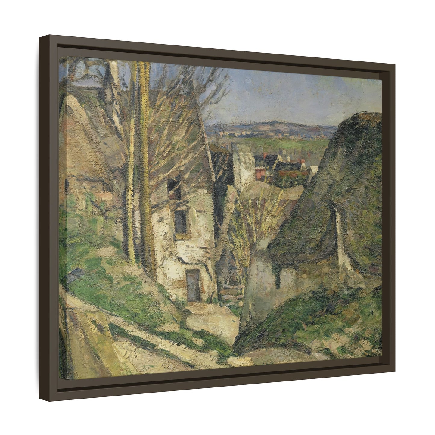 Cézanne, Paul - The House of the Hanged Man, Auvers-sur-Oise (1874) - Matte Canvas, Framed