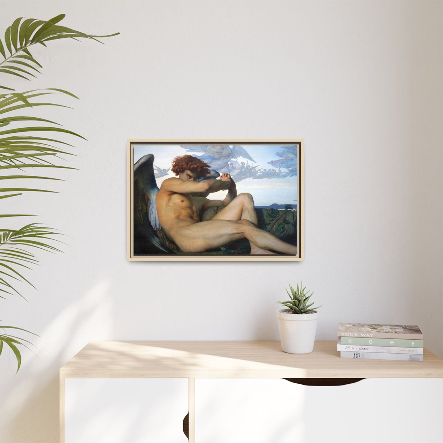 Cabanel, Alexandre - The Fallen Angel (1847) - Matte Canvas, Framed