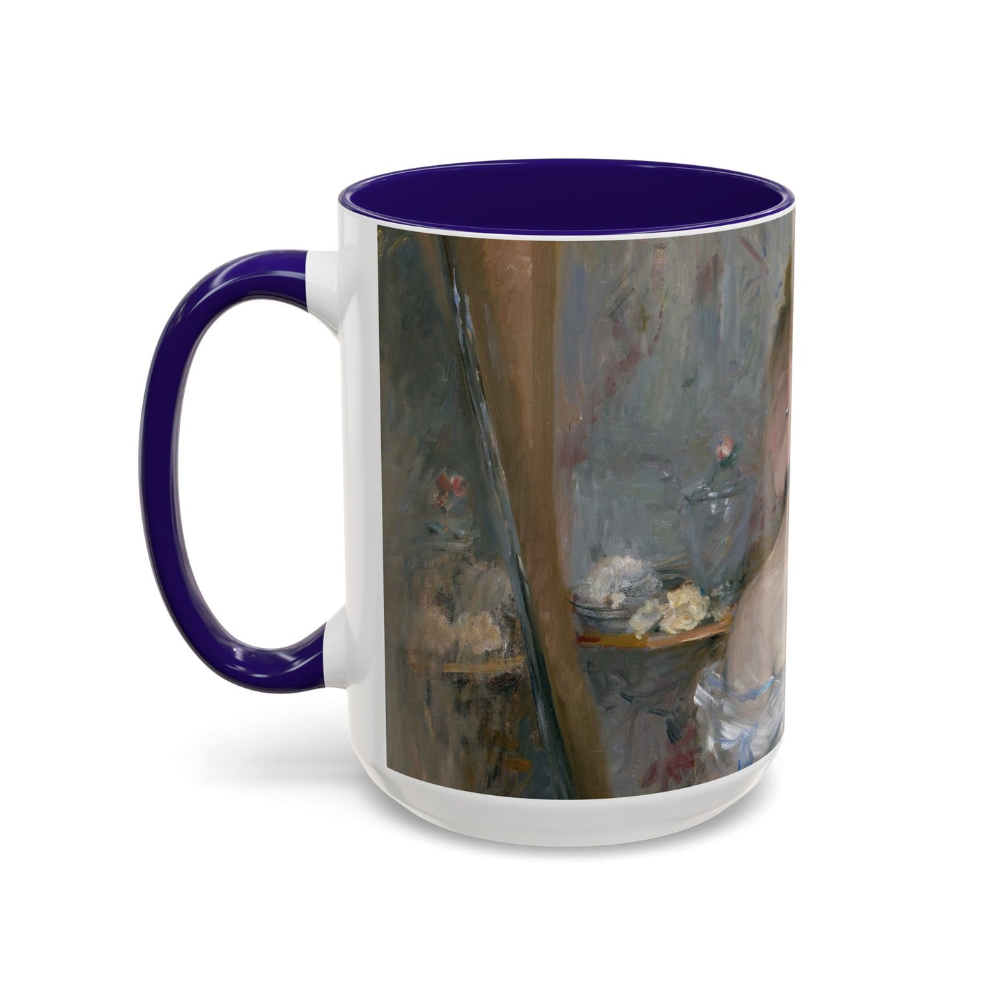 Morisot, Berthe - Woman at Her Toilette (1880) - Colorful Accent Mugs