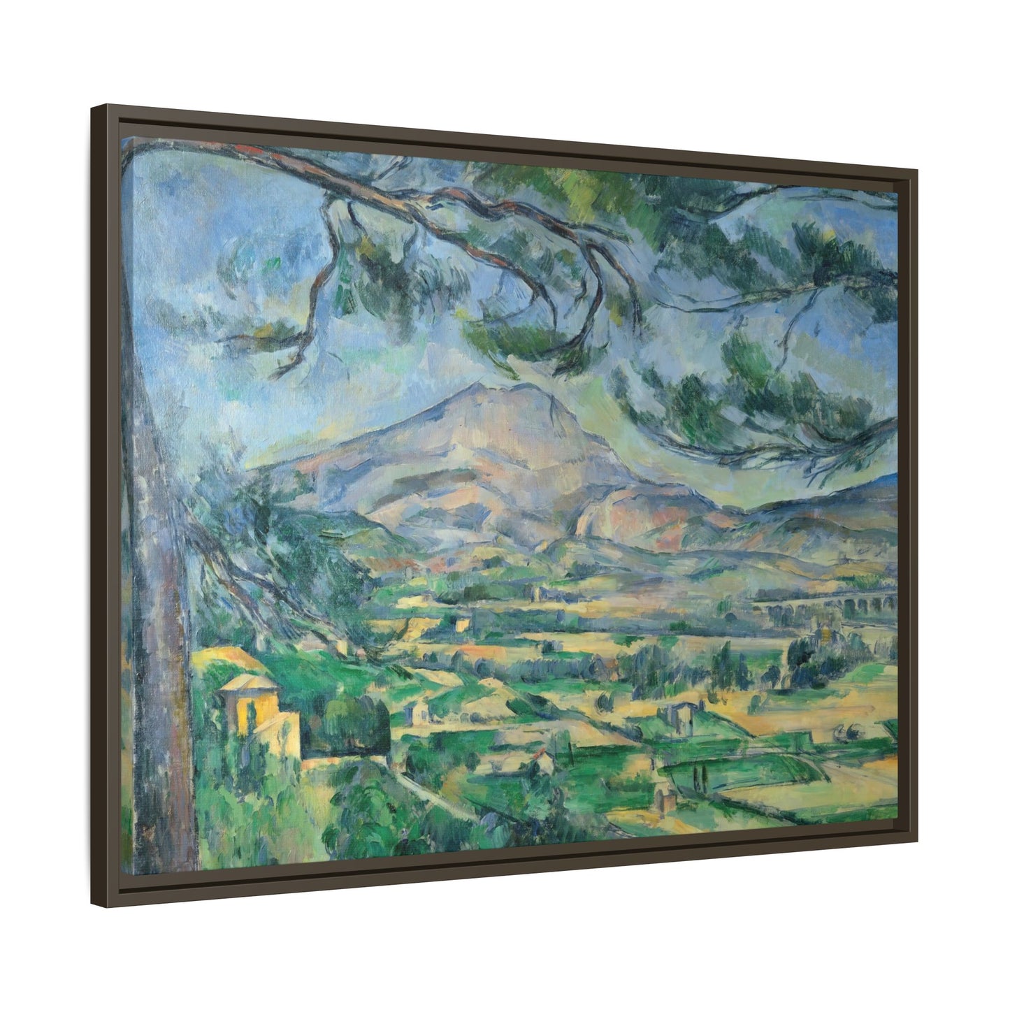 Cézanne, Paul - Mont Sainte-Victoire with Large Pine (1887) - Matte Canvas, Framed