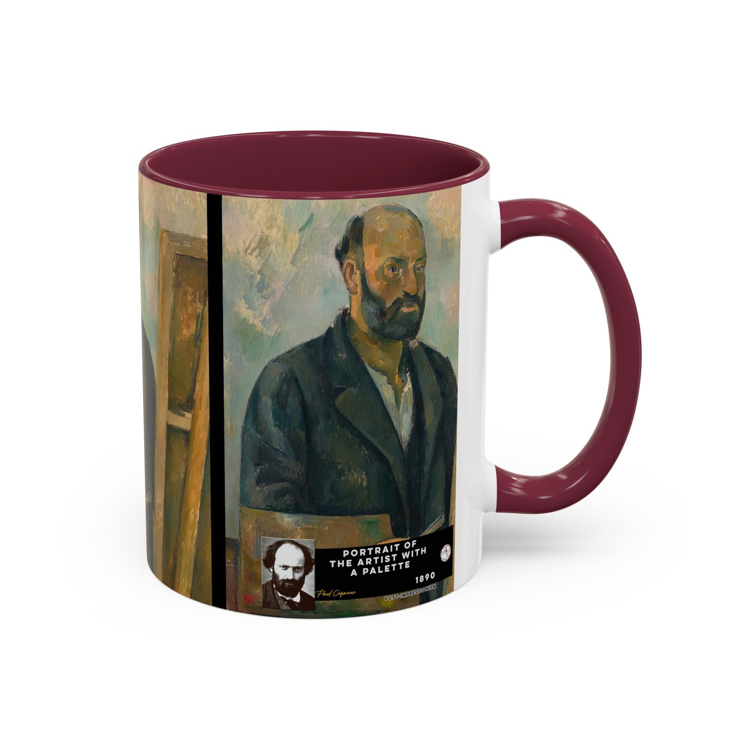 Cézanne, Paul - Portrait of the Artist with a Palette (1890) - Colorful Accent Mugs