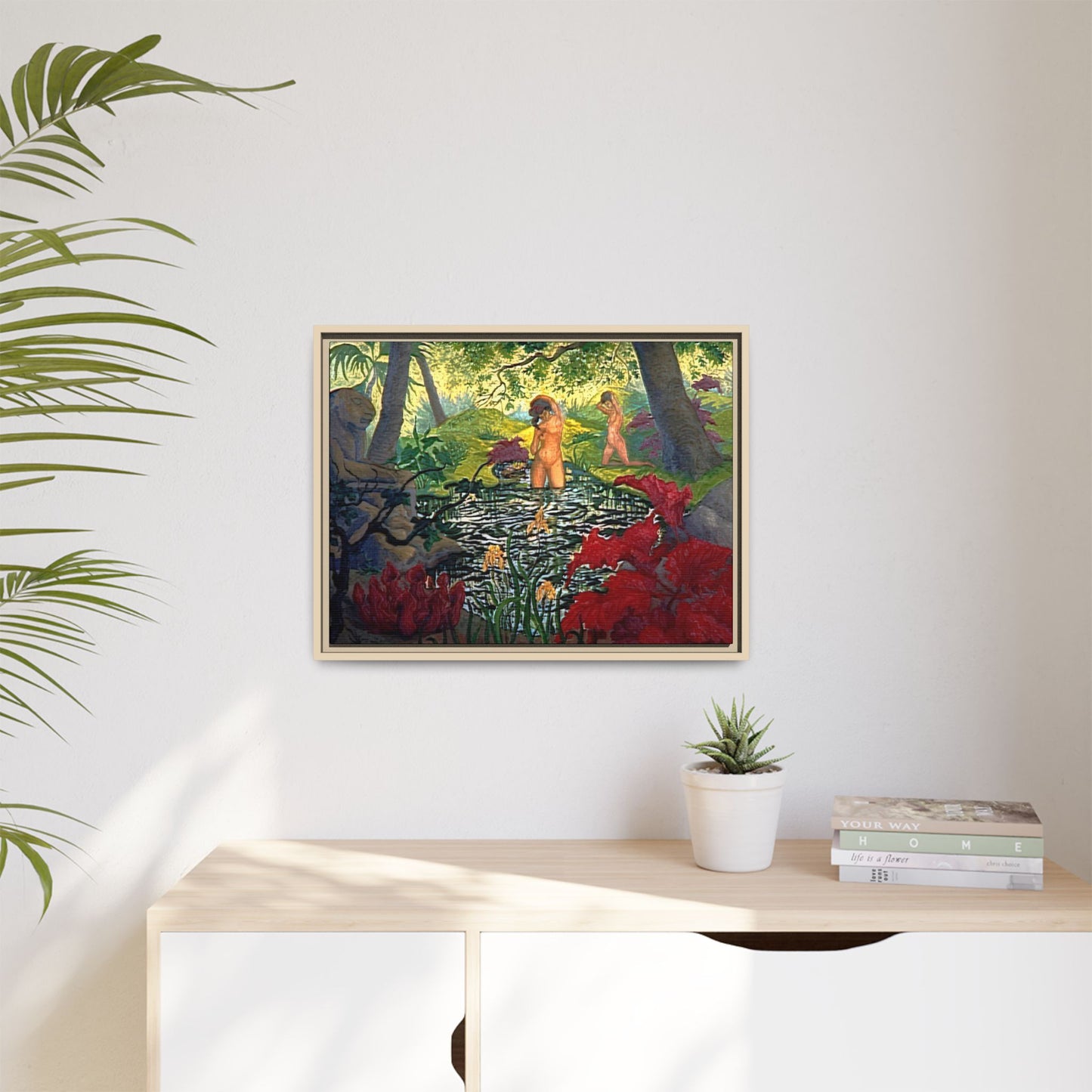 Ranson, Paul - The Lotus Bather (1906) - Matte Canvas, Framed