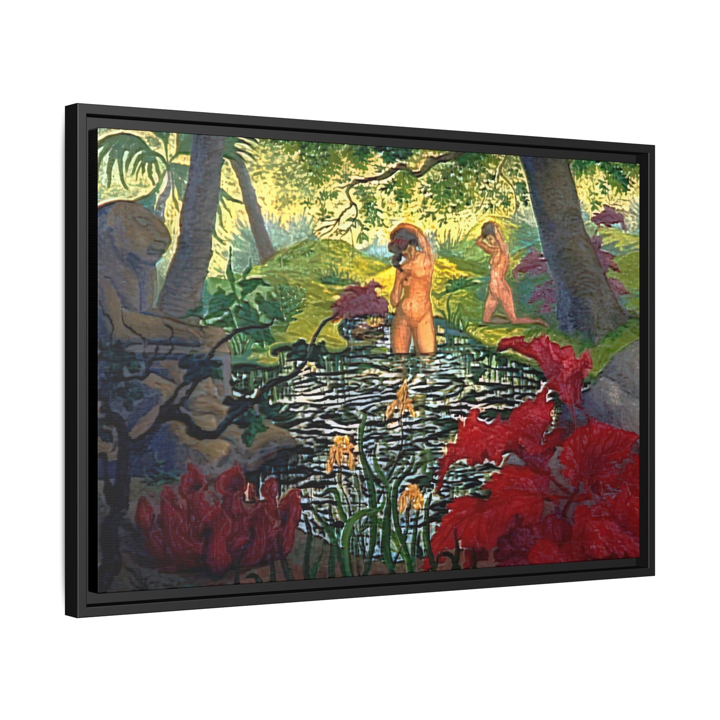 Ranson, Paul - The Lotus Bather (1906) - Matte Canvas, Framed