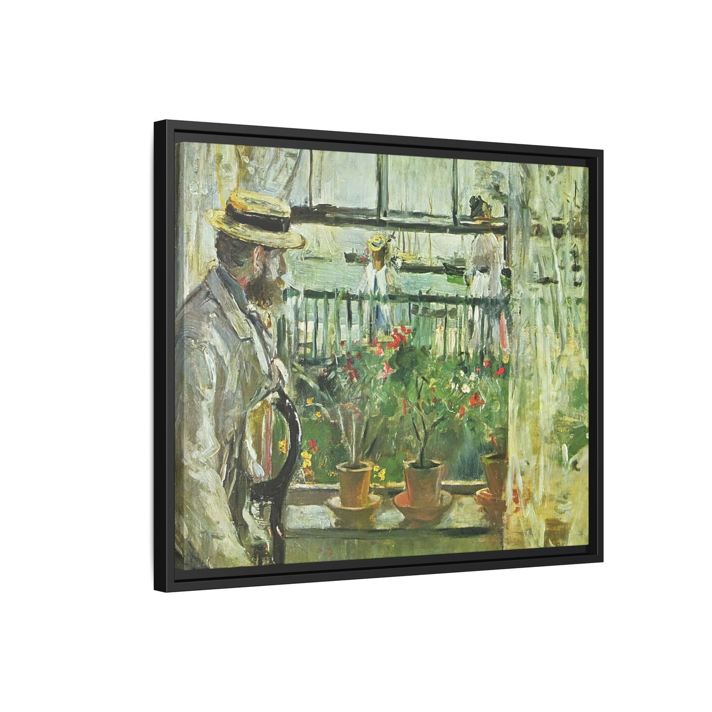 Morisot, Berthe - Eugene Manet on the Isle of Wight (1875) - Matte Canvas, Framed