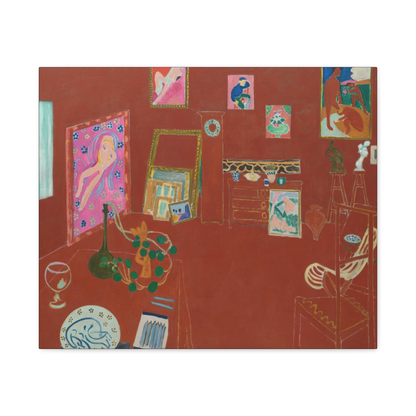 Matisse, Henri - The Red Studio (1911) - Canvas Block, unframed