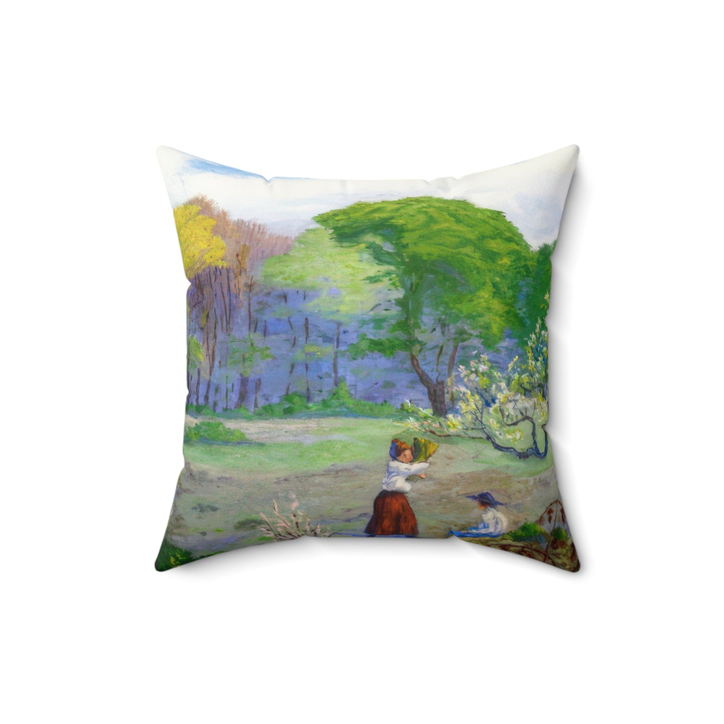Ranson, Paul - Picking Flowers (1890) - Suede Square Pillow
