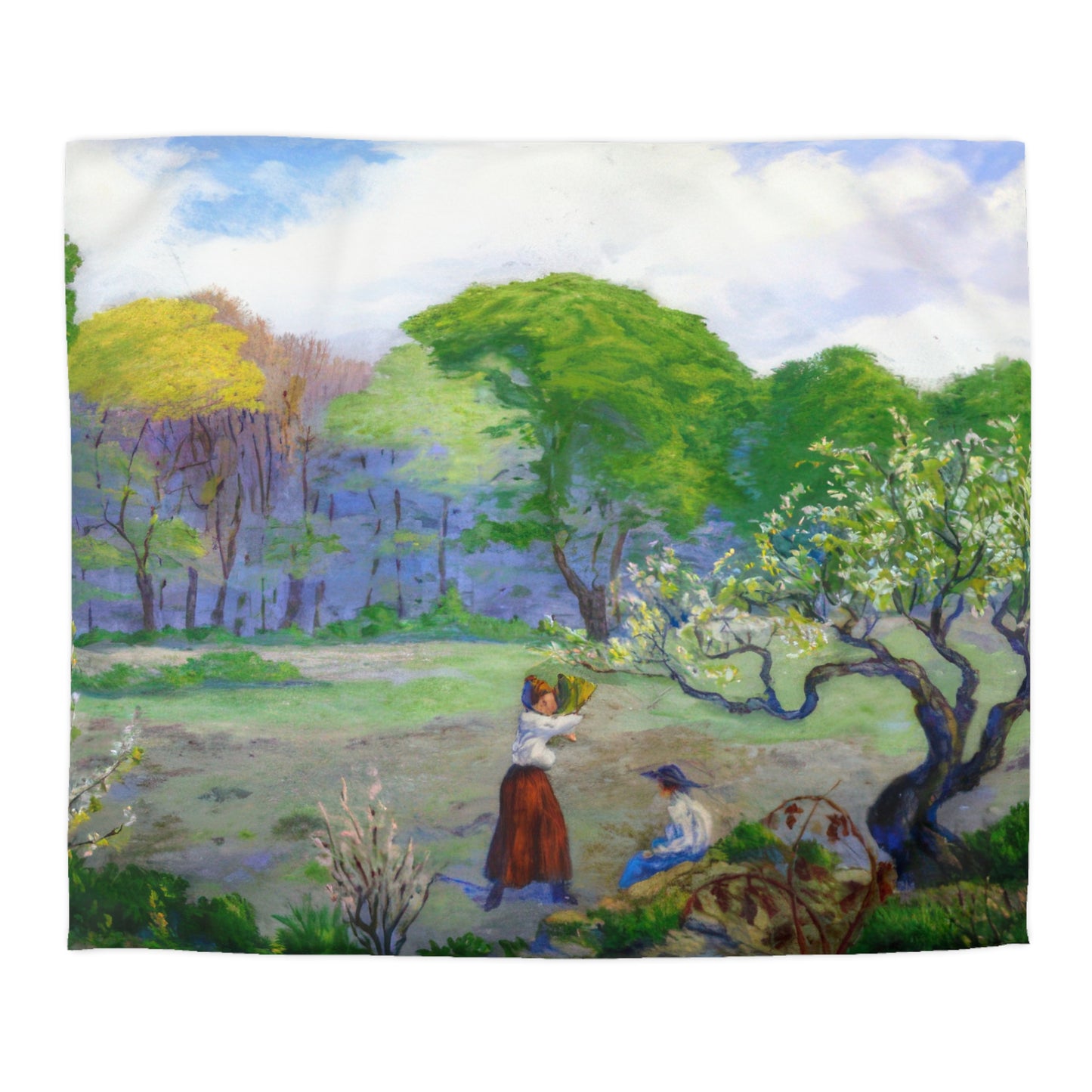 Ranson, Paul - Picking Flowers (1890) - Microfiber Duvet Cover