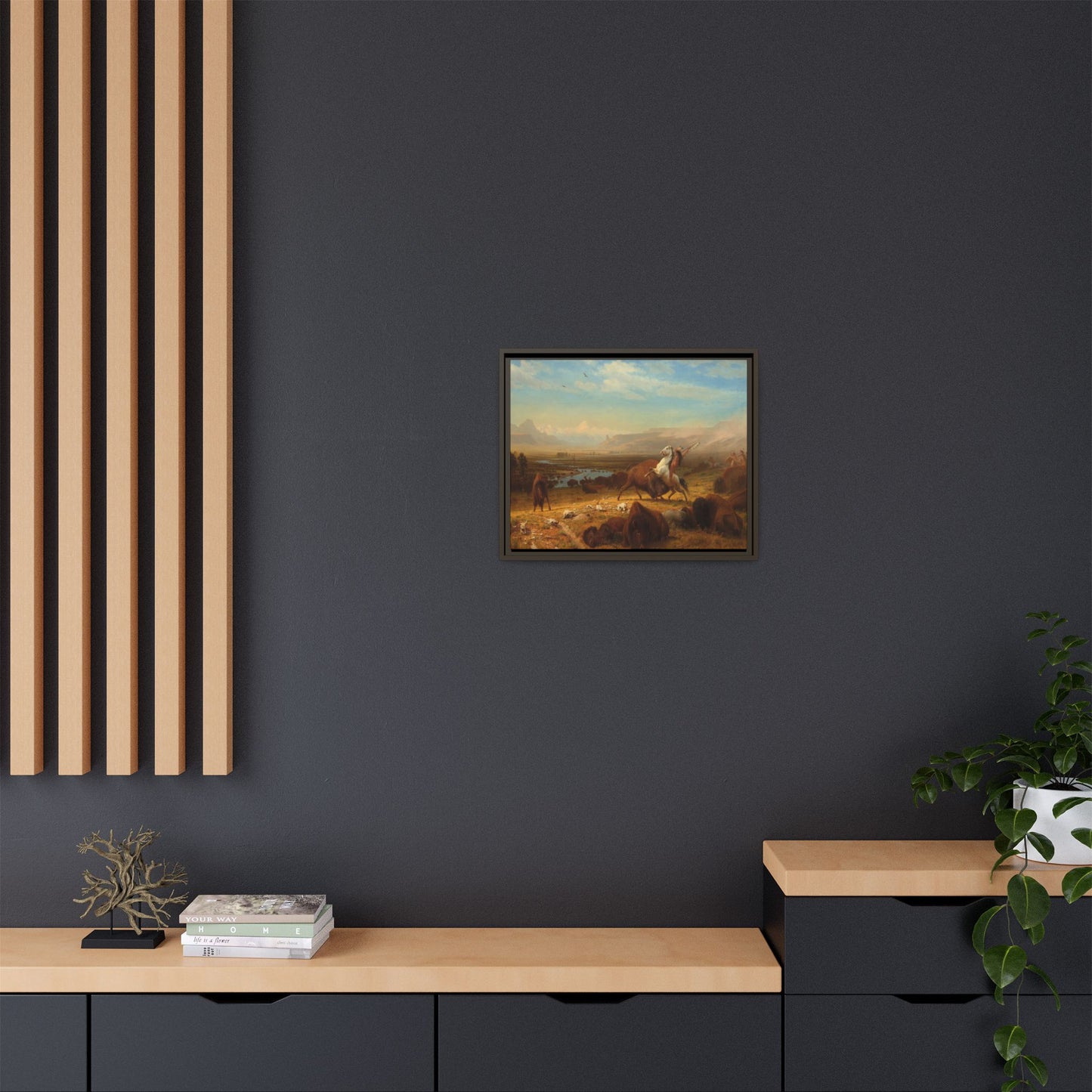 Bierstadt, Albert - The Last of the Buffalo  (1888) - Matte Canvas, Framed