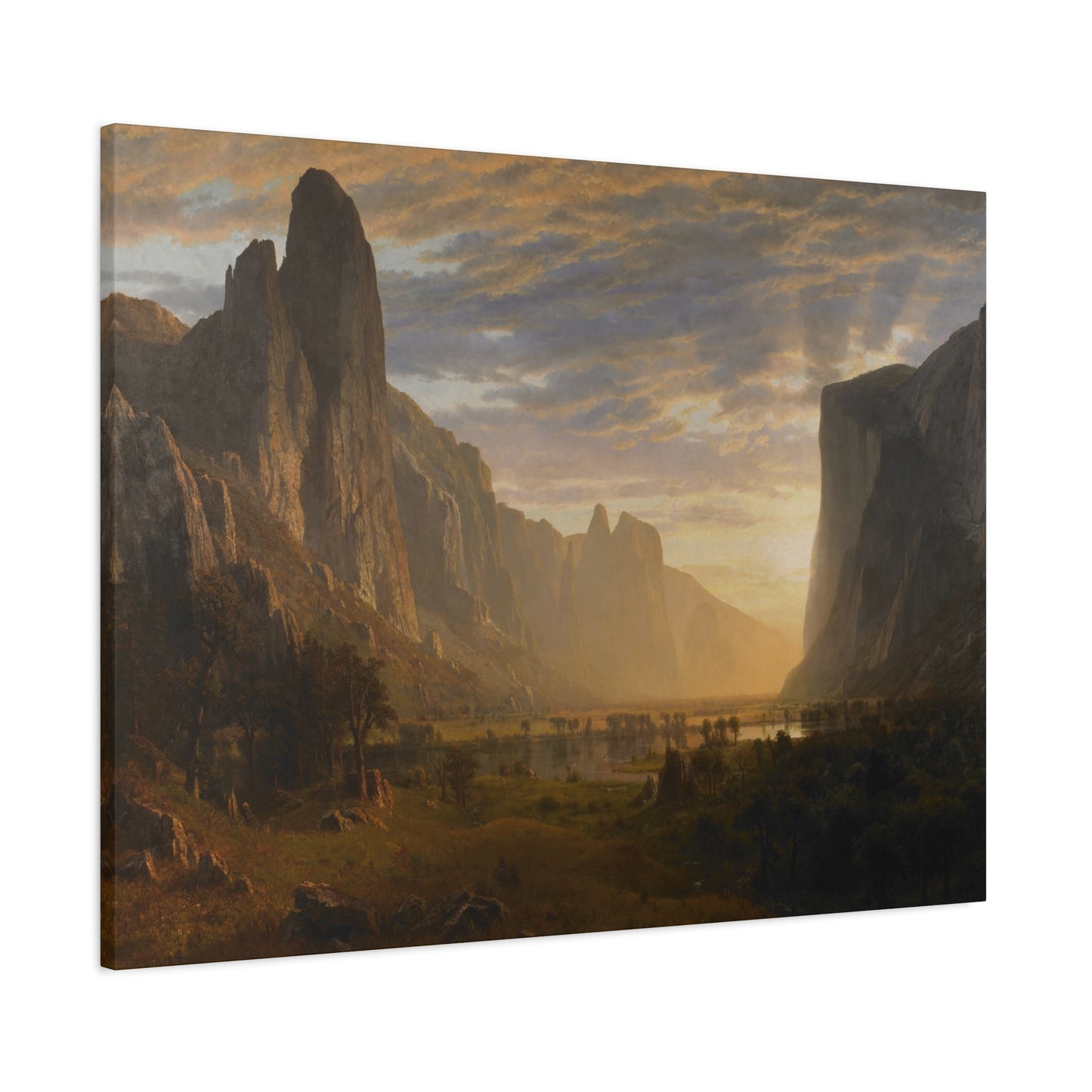 Bierstadt, Albert - Looking Down Yosemite Valley (1865) - Canvas Block, unframed