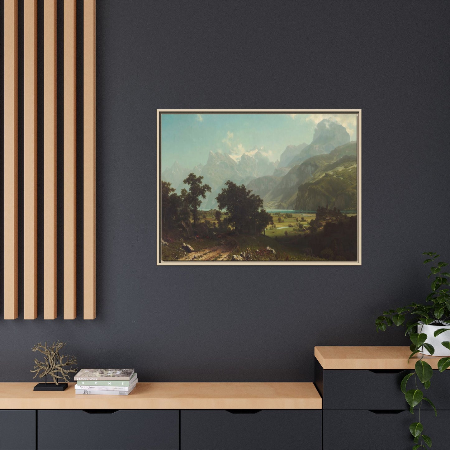 Bierstadt, Albert - Lake Lucerne (1858) - Matte Canvas, Framed