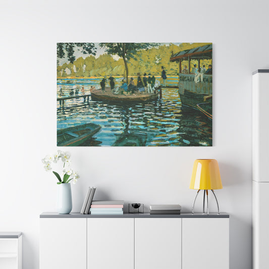 Monet, Claude - La Grenouillere (1869) - Canvas Block, unframed