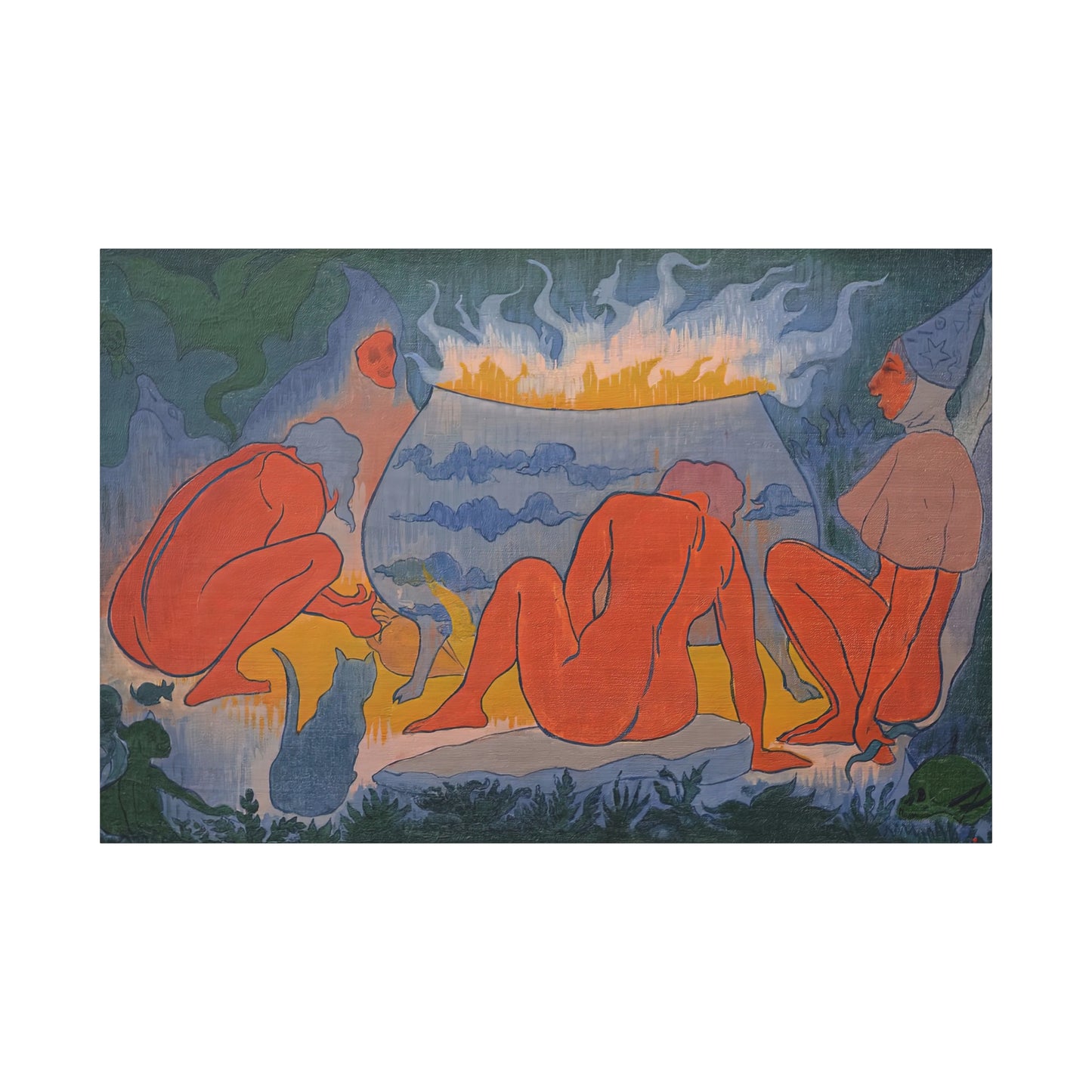 Ranson, Paul - Witches Around the Fire (1891) - Canvas Block, unframed
