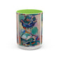 Matisse, Henri - Woman with a Hat (1905) - Colorful Accent Mugs
