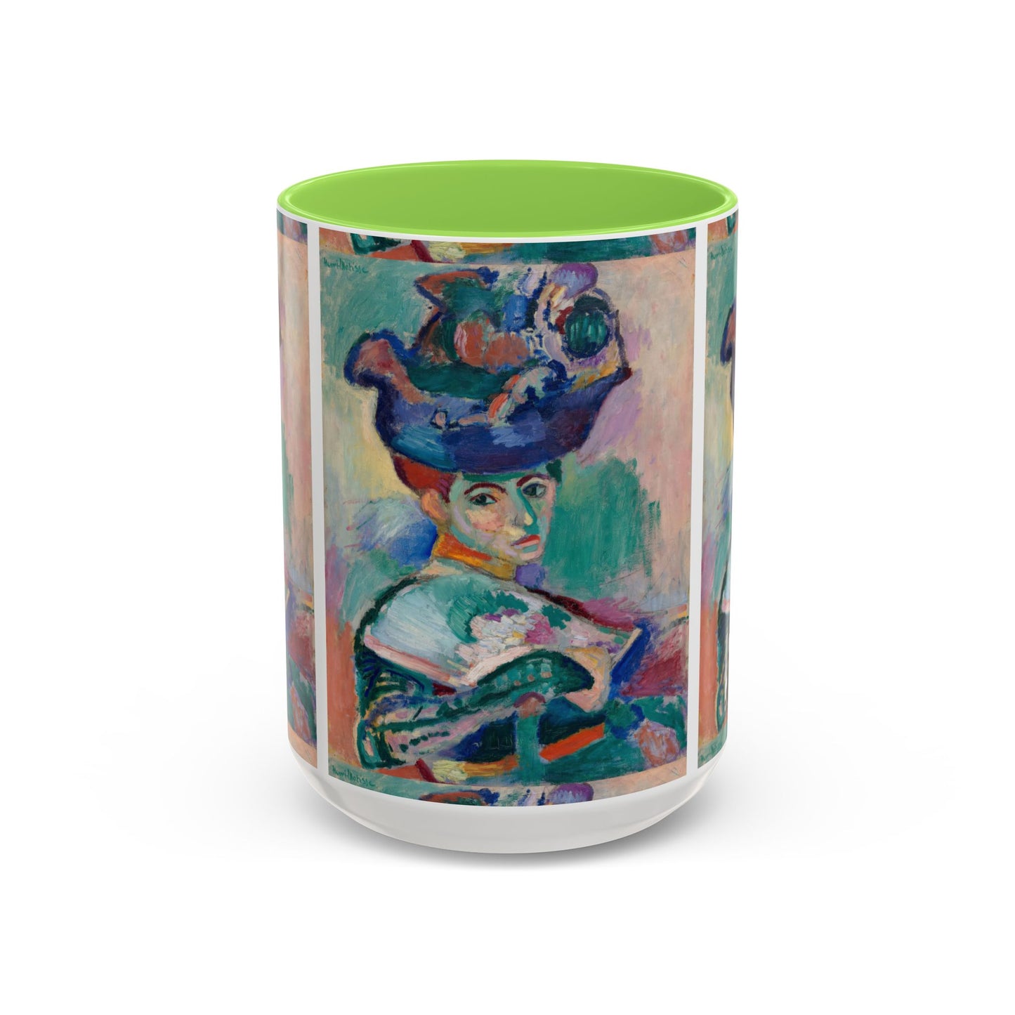 Matisse, Henri - Woman with a Hat (1905) - Colorful Accent Mugs