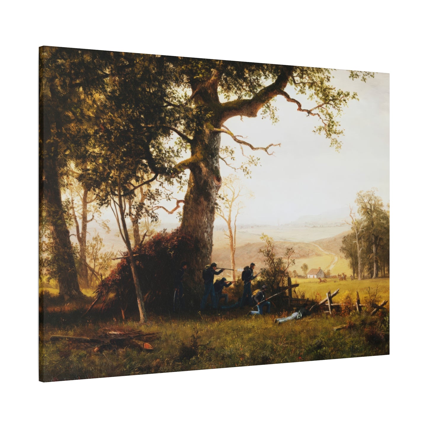 Bierstadt, Albert -  Guerrilla Warfare (1861) - Canvas Block, unframed