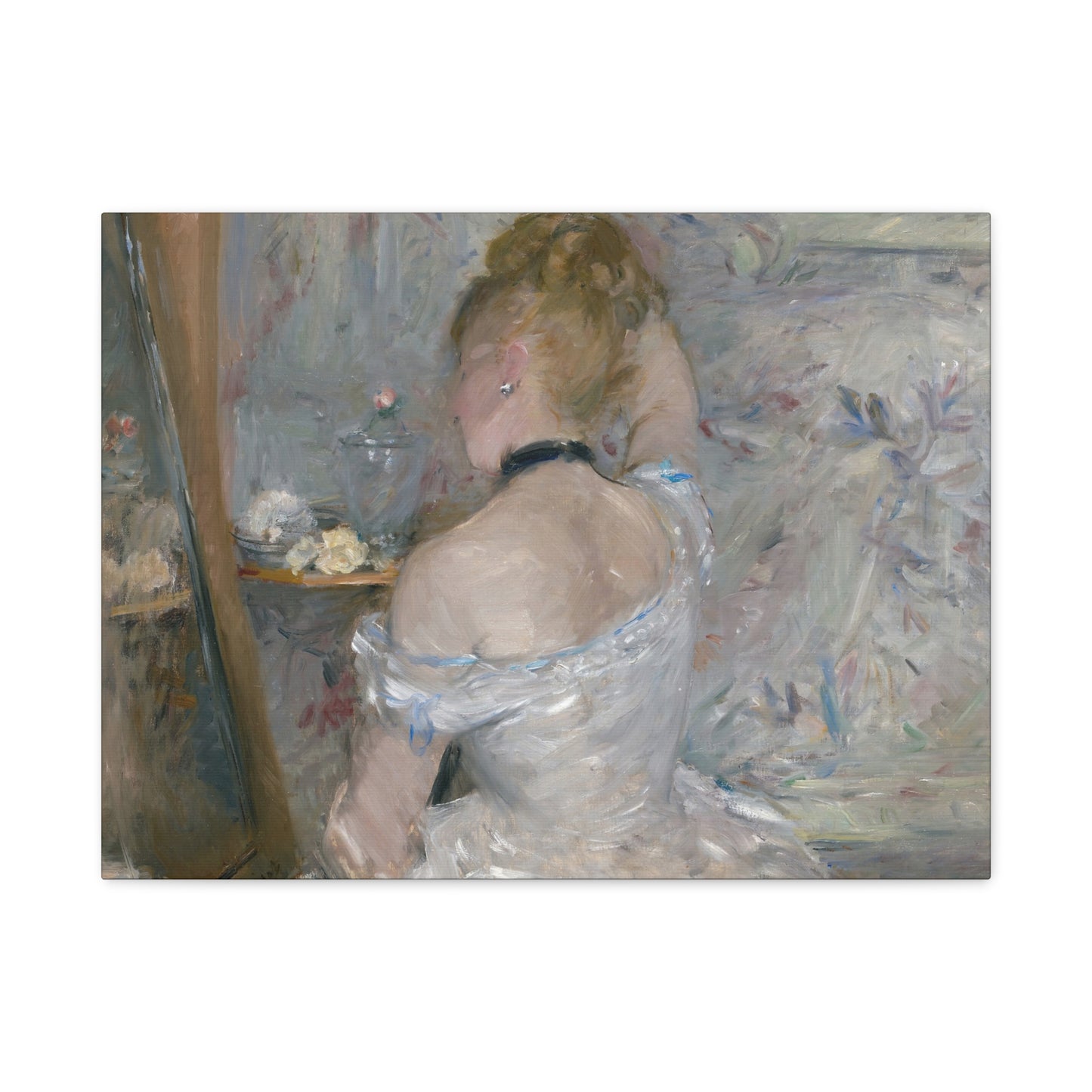 Morisot, Berthe - Woman at Her Toilette (1880) - Canvas Block, unframed