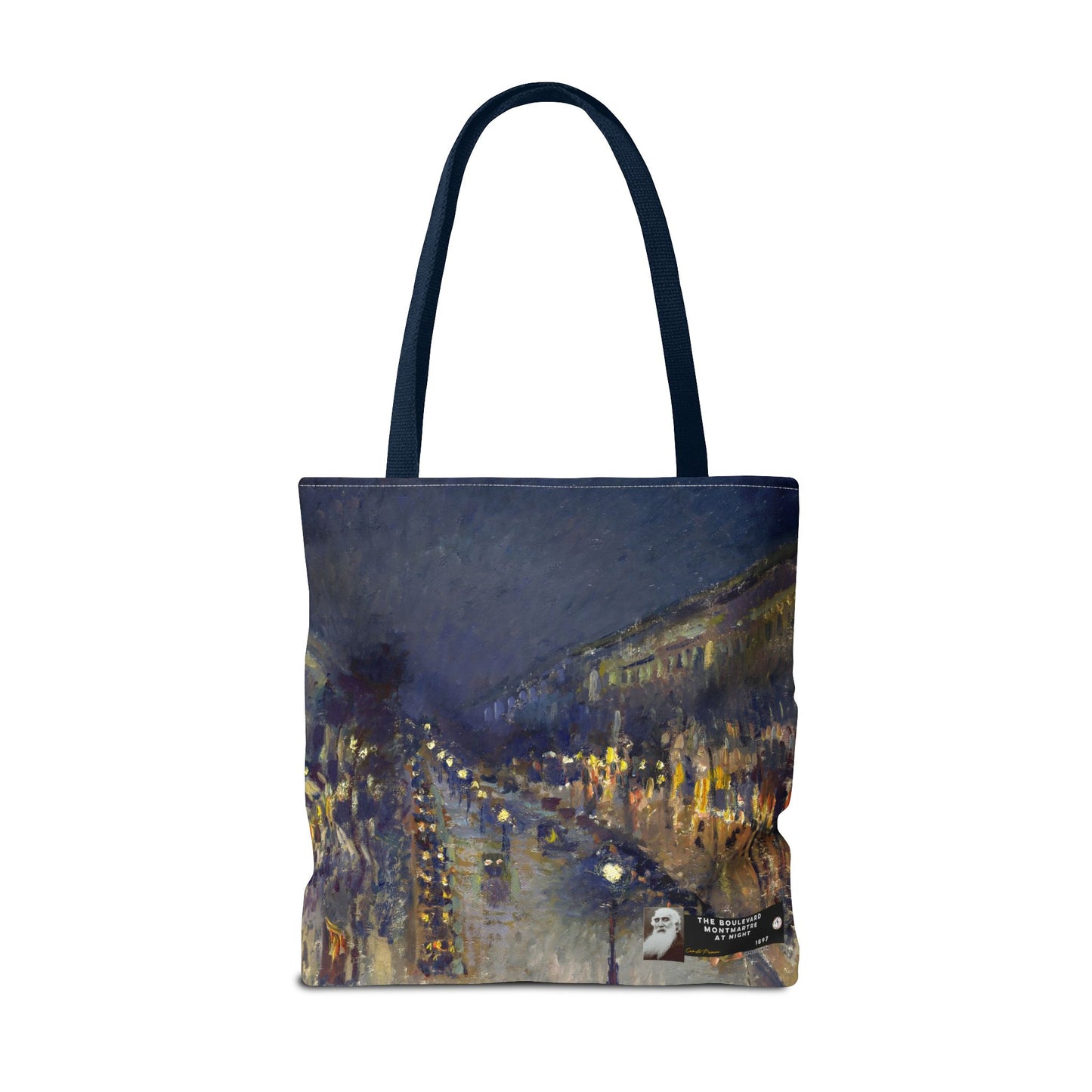 Pissarro, Camille - The Boulevard Montmartre At Night (1897) - Tote Bag