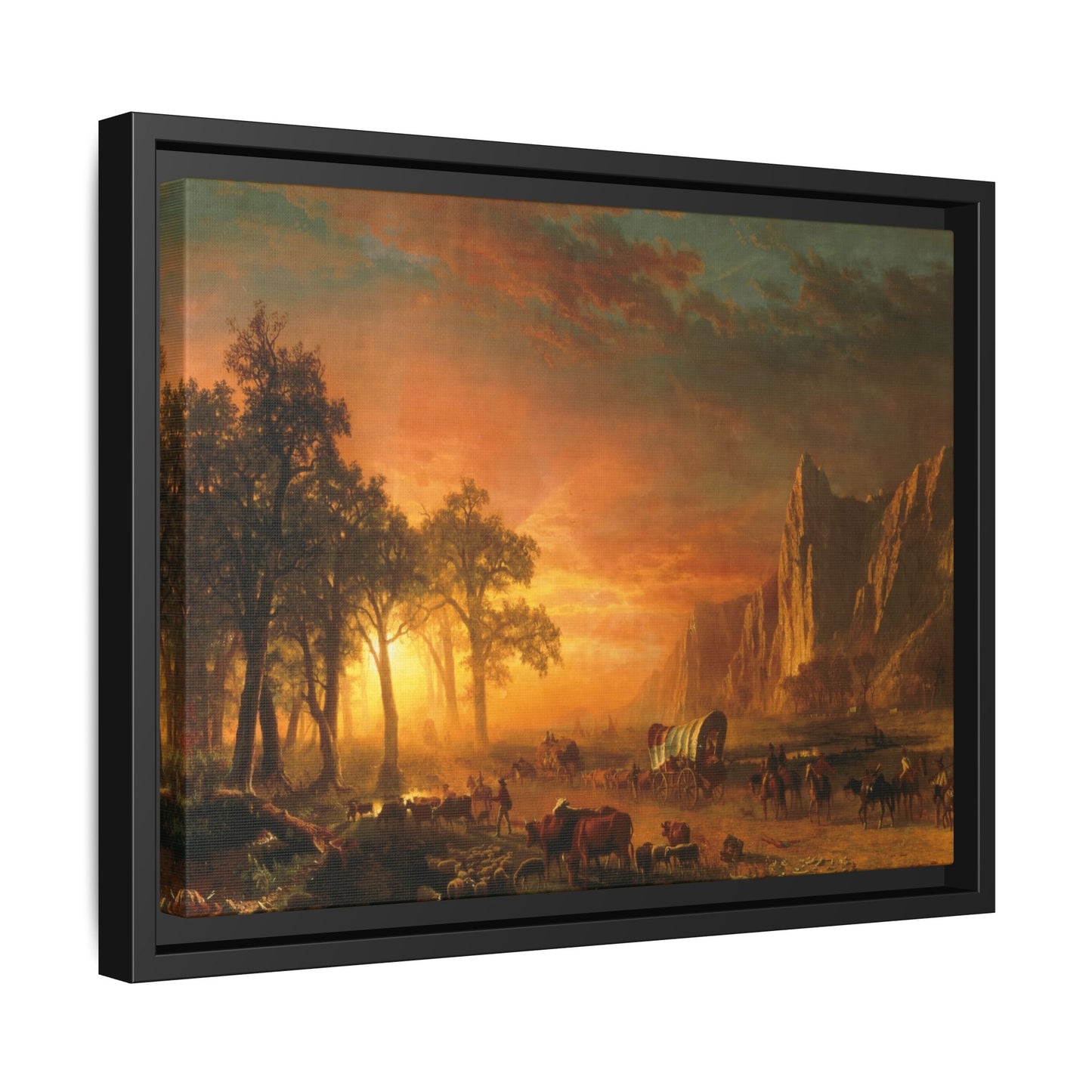 Bierstadt, Albert - Emigrants Crossing the Plains (1867) - Matte Canvas, Framed