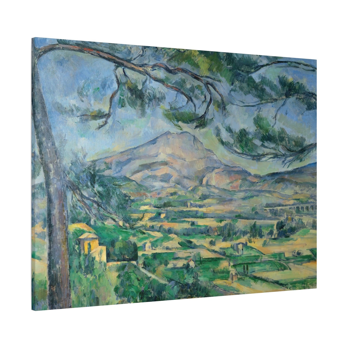 Cézanne, Paul - Mont Sainte-Victoire with Large Pine (1887) - Canvas Block, unframed