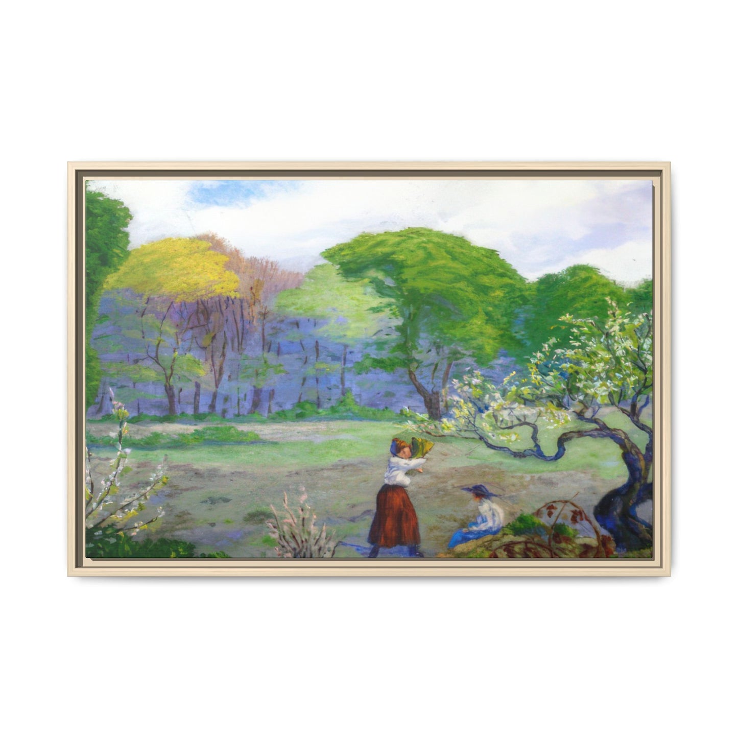 Ranson, Paul - Picking Flowers (1890) - Matte Canvas, Framed
