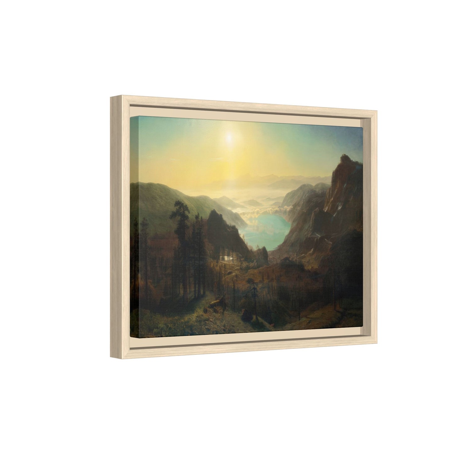 Bierstadt, Albert - Donner Lake from the Summit (1873) - Matte Canvas, Framed