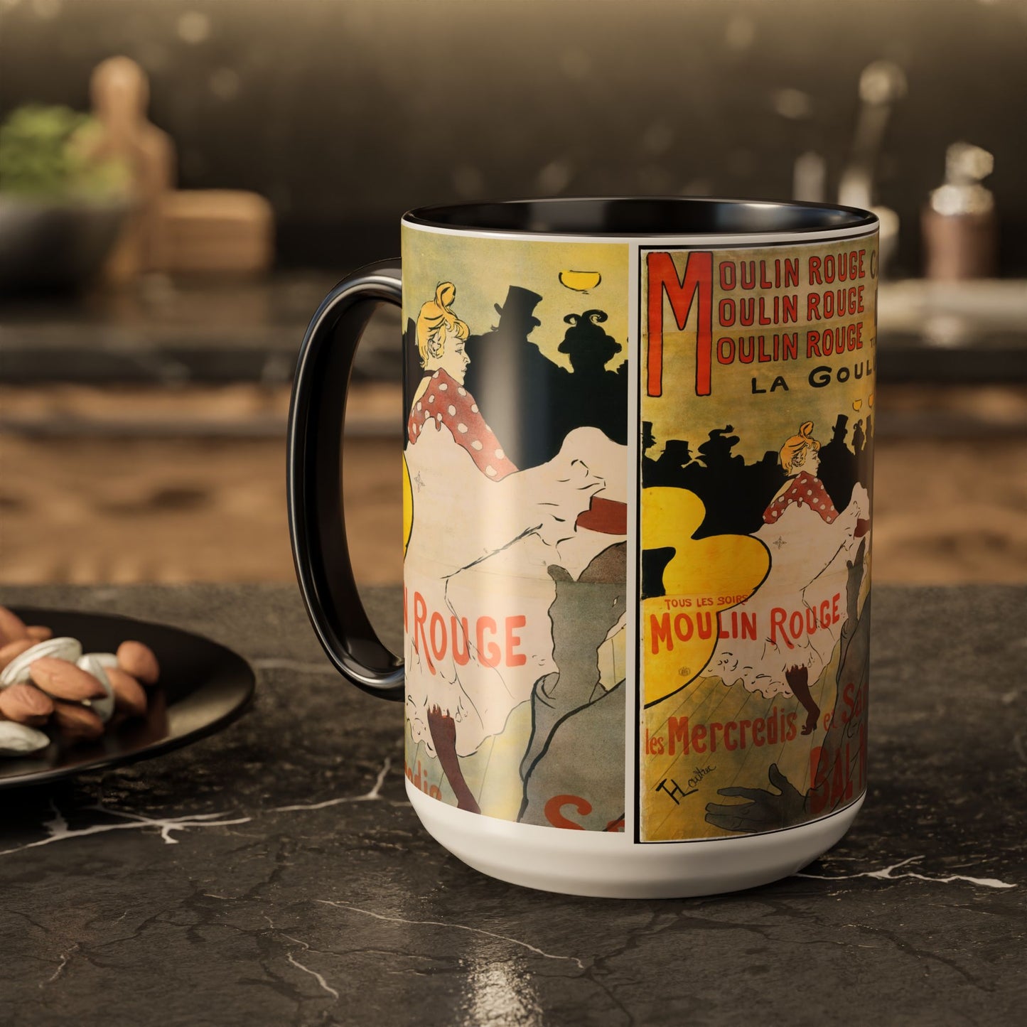 Toulouse-Lautrec, Henri - Moulin Rouge - La Goulue (1891) - Colorful Accent Mugs
