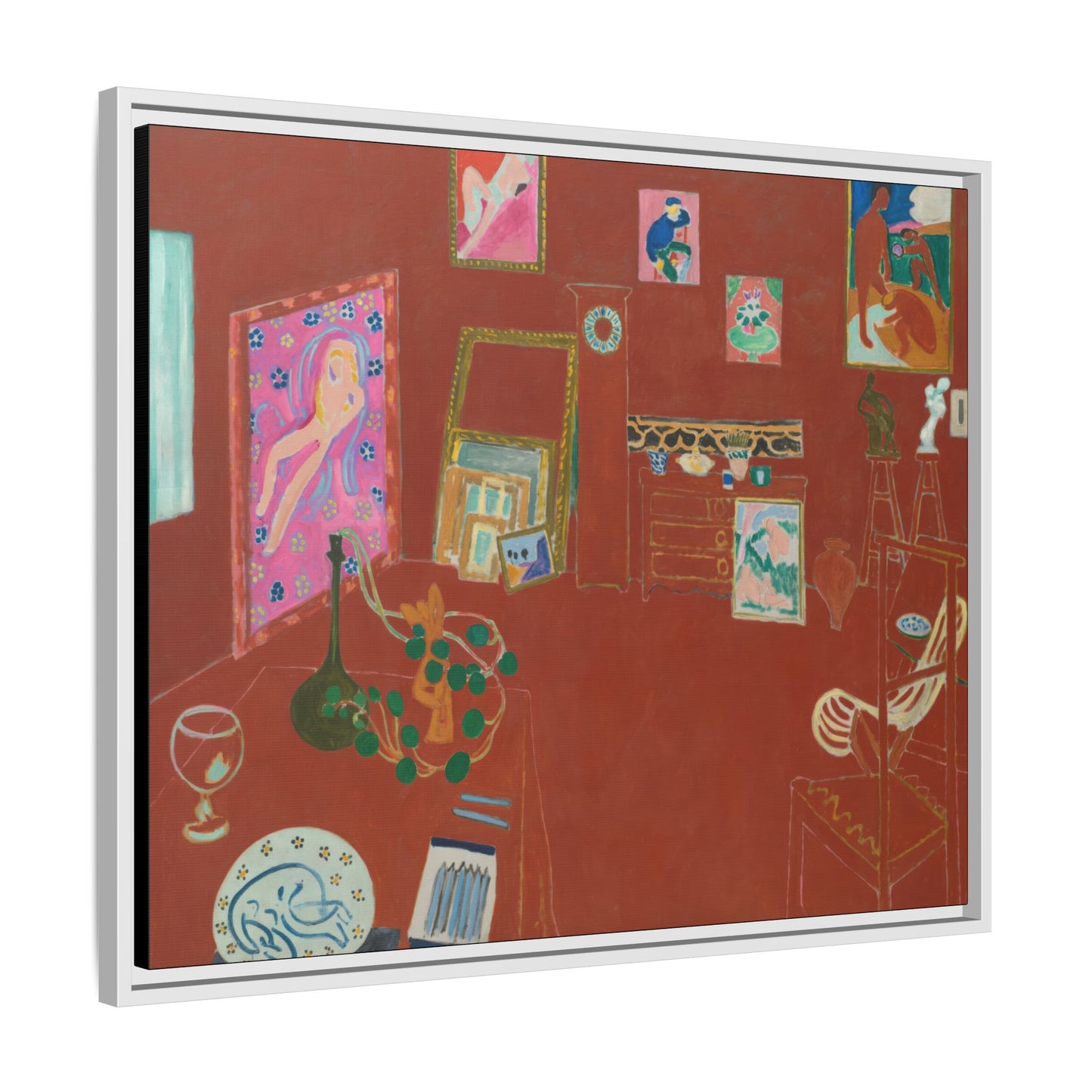 Matisse, Henri - The Red Studio (1911) - Matte Canvas, Framed