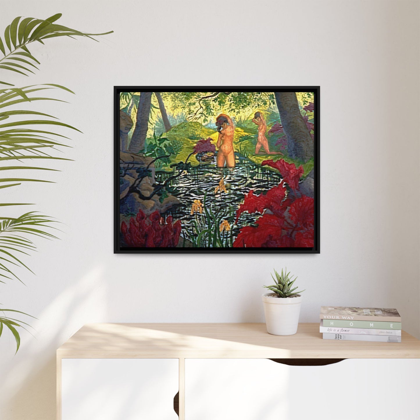 Ranson, Paul - The Lotus Bather (1906) - Matte Canvas, Framed