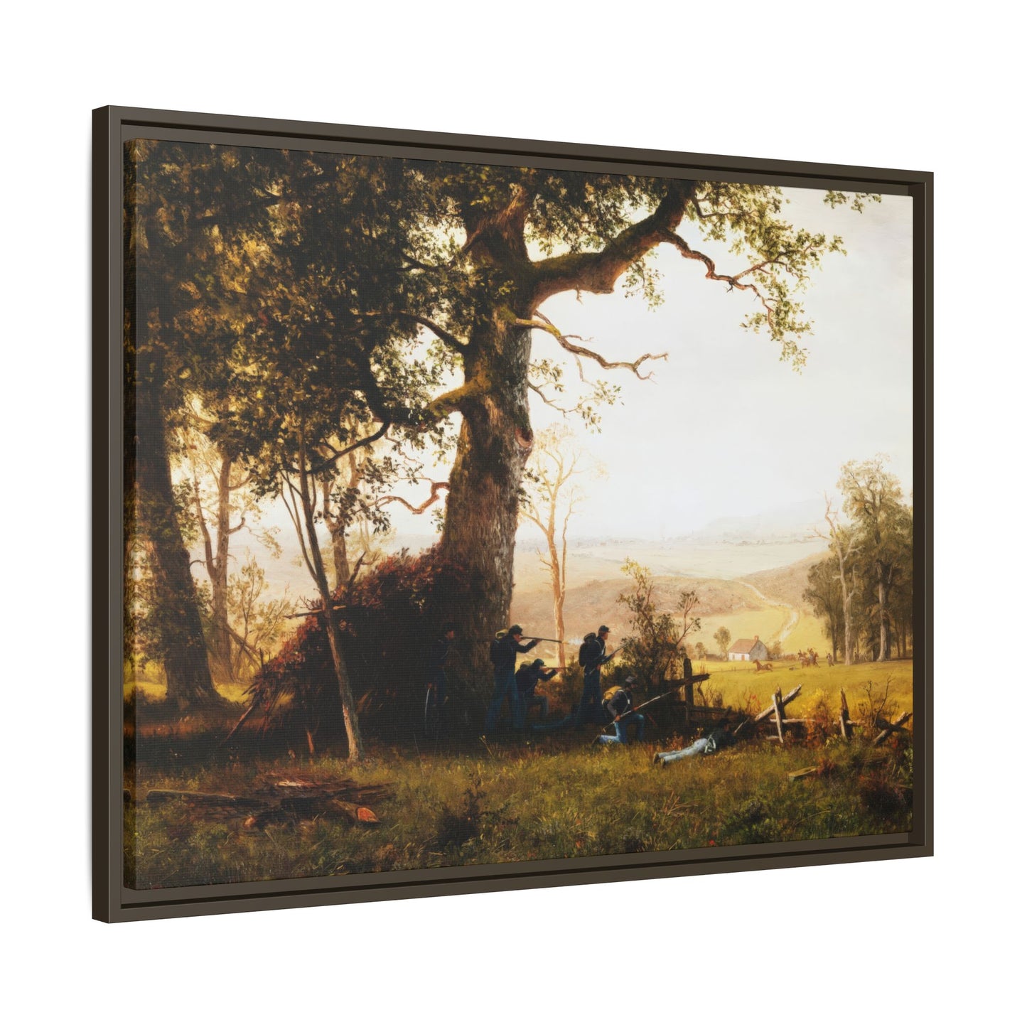 Bierstadt, Albert -  Guerrilla Warfare (1861) - Matte Canvas, Framed