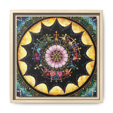 Obsidian Grandmothers Mandala - Framed Canvas