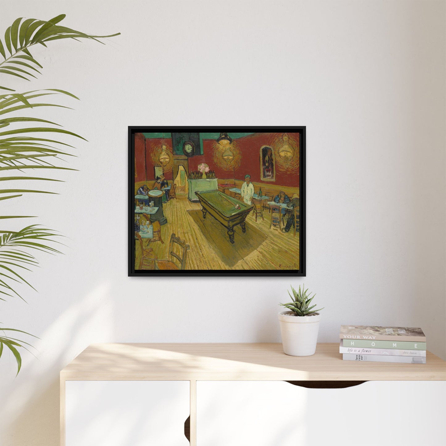 Van Gogh, Vincent - The Night Cafe (1888) - Matte Canvas, Framed