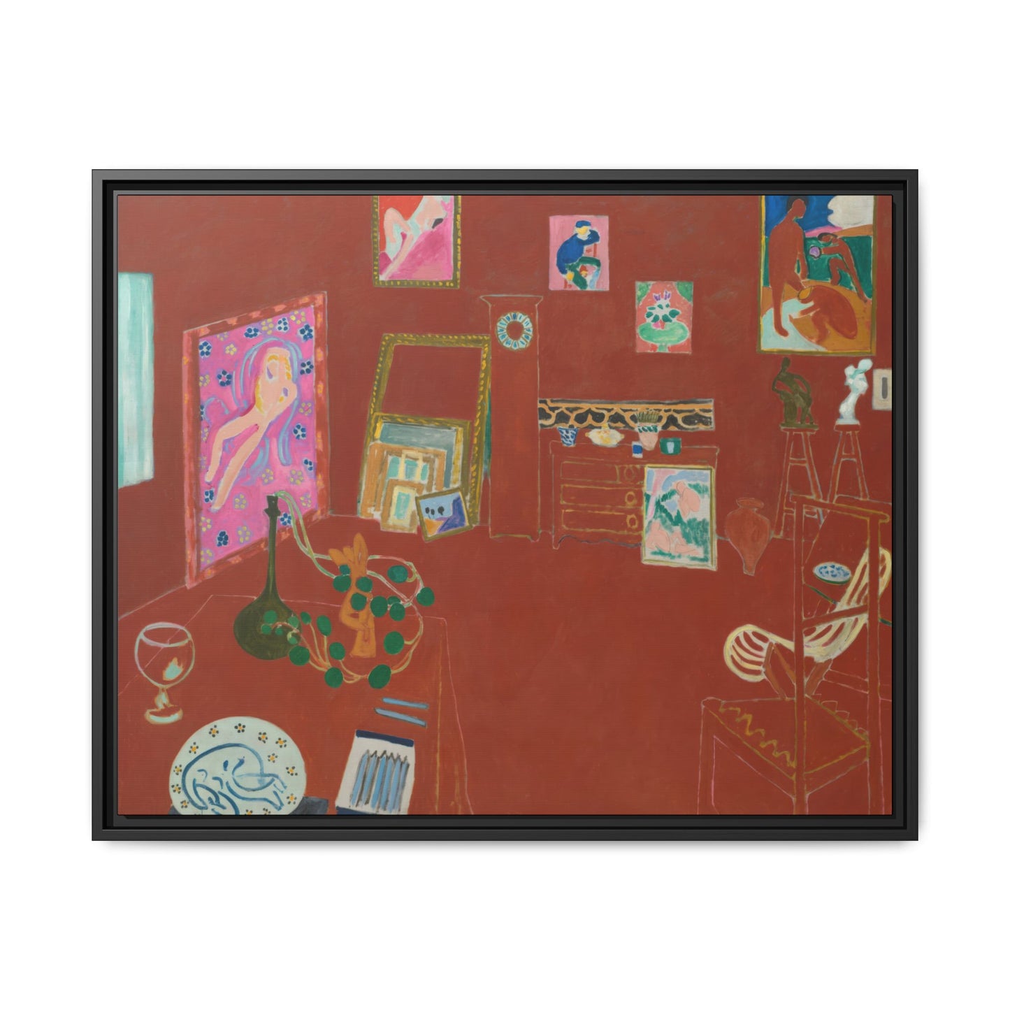 Matisse, Henri - The Red Studio (1911) - Matte Canvas, Framed