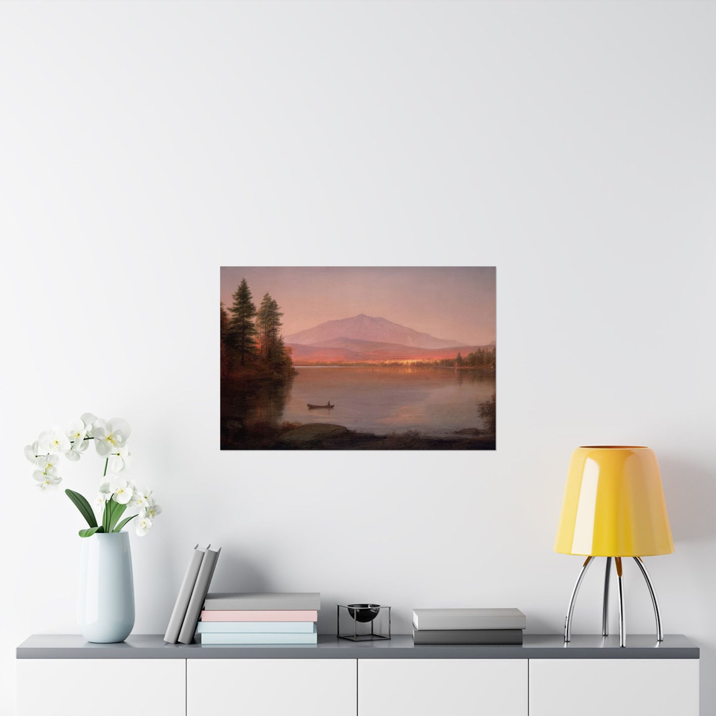 Church, Frederic Edwin - Mount Katahdin from Millinocket Camp (1891) - Satin Posters