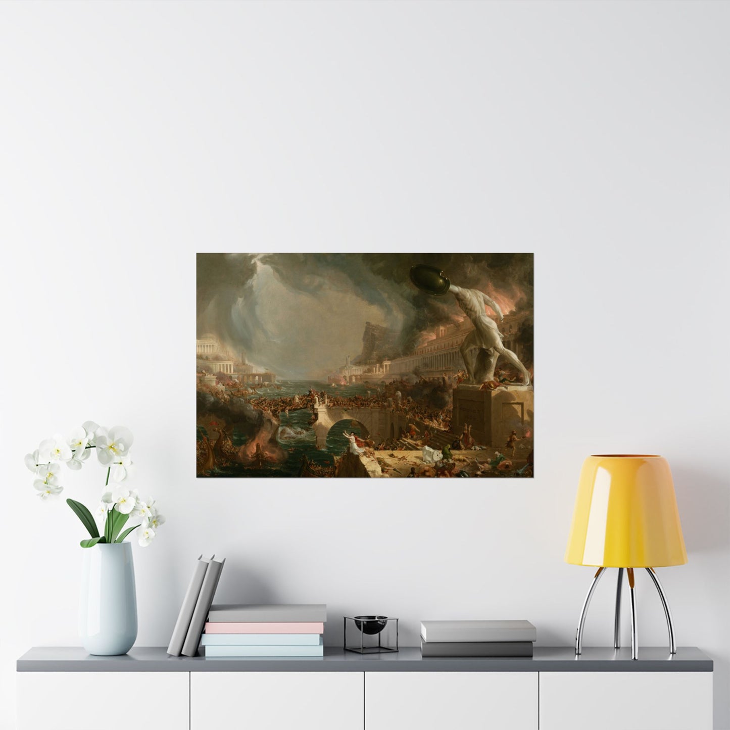 Cole. Thomas - The Course of Empire: Destruction (1836) - Satin Posters