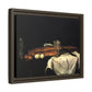Cézanne, Paul - Still Life with Bread and Eggs (1865) - Matte Canvas, Framed