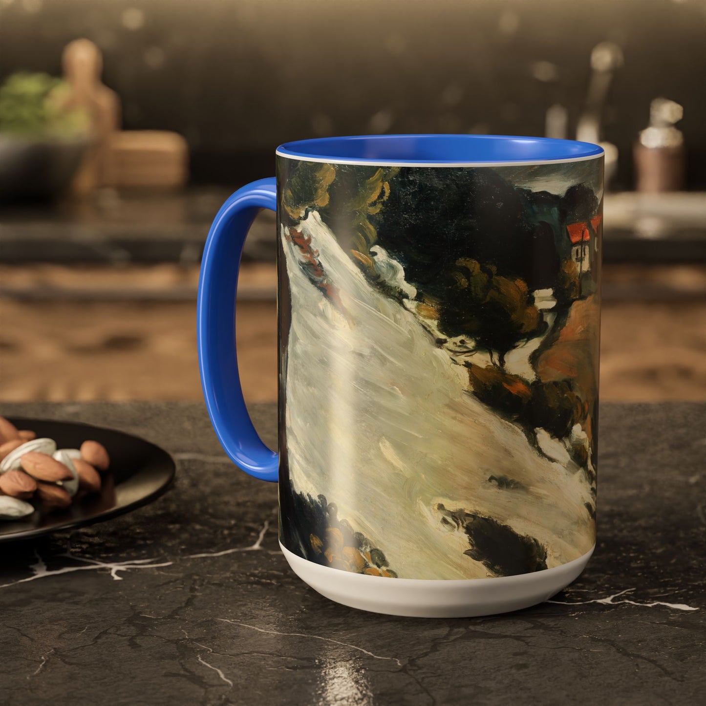Cézanne, Paul - A Modern Olympia (1874) - Colorful Accent Mugs