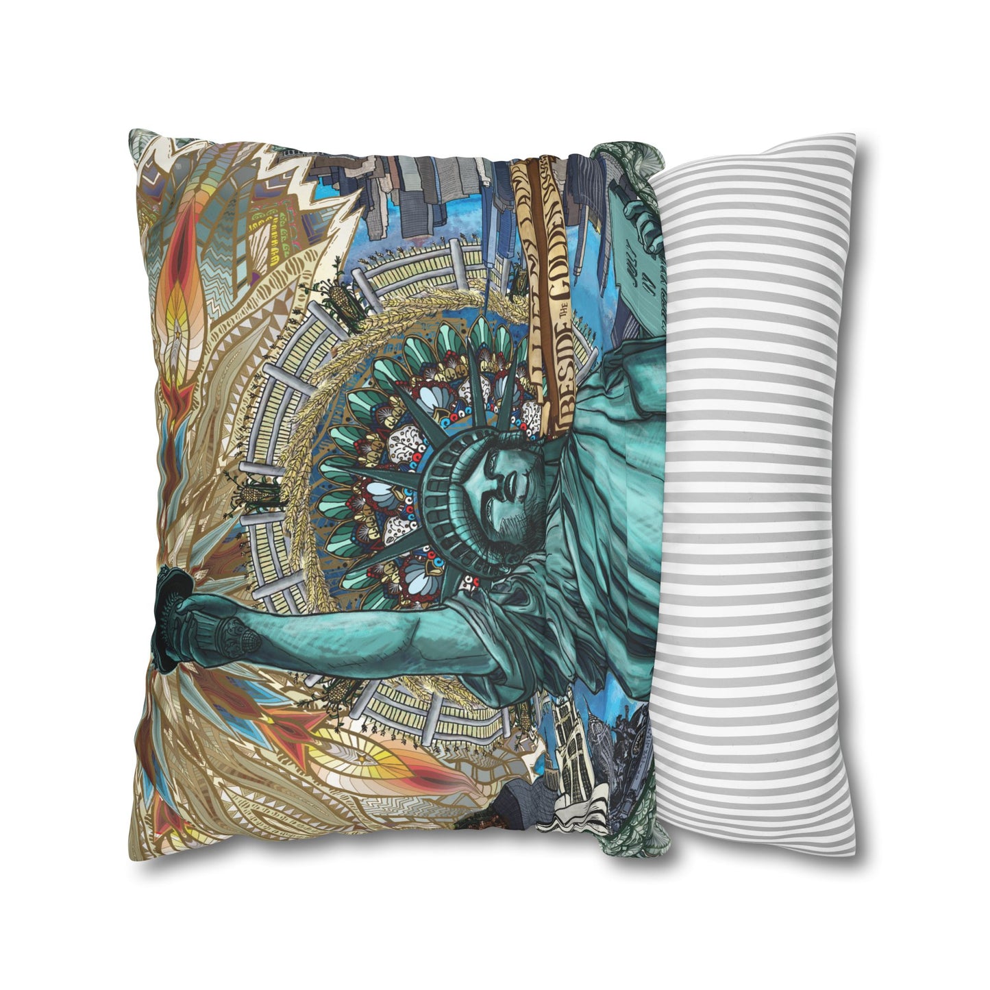 Pacio, Adam - Liberty Mandala - Suede Square Pillowcase