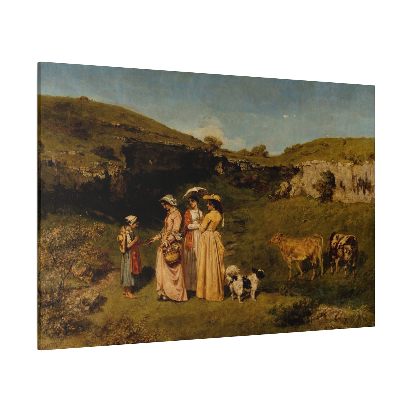 Courbet, Gustave - Young Ladies of the Village (1851) - Canvas Block, unframed