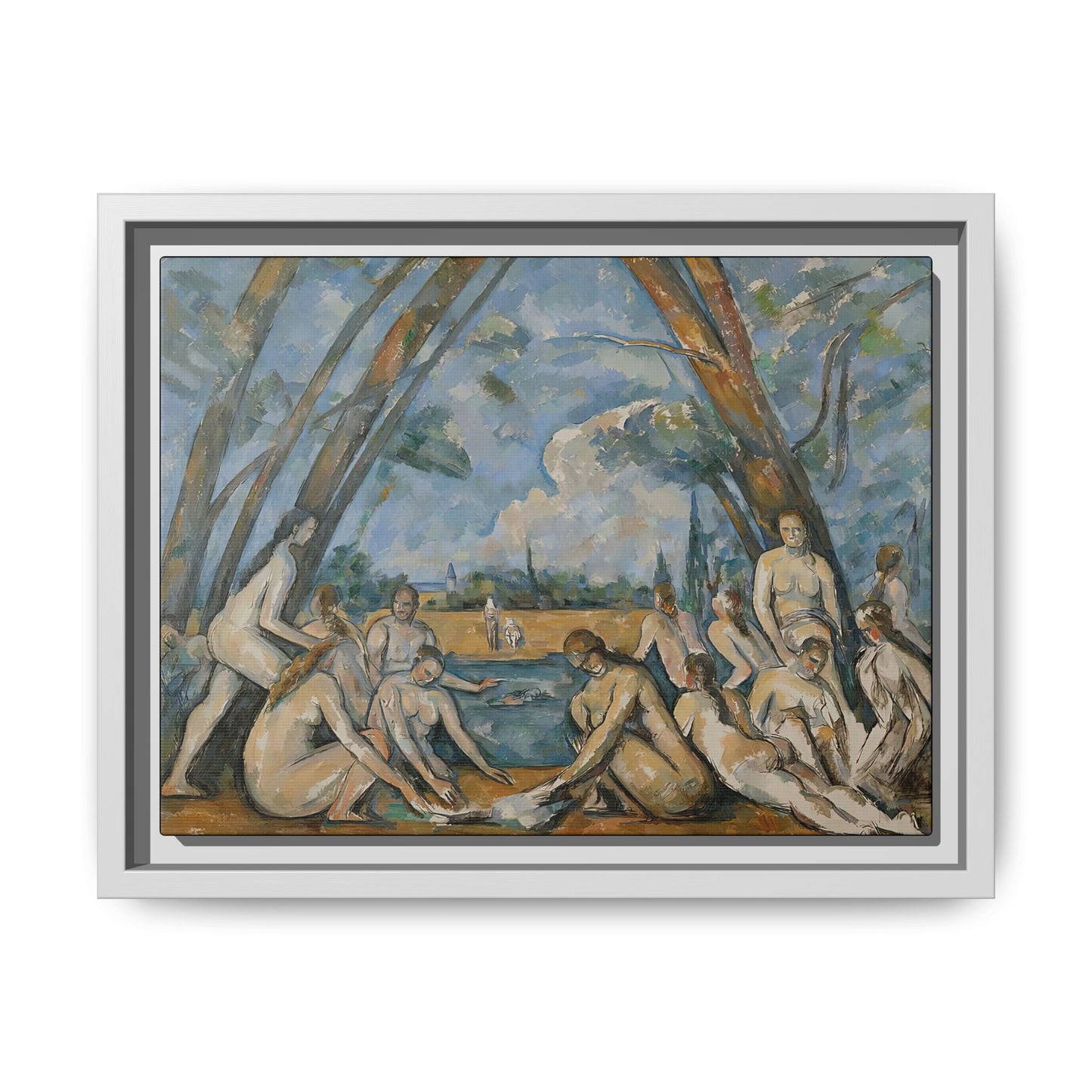 Cézanne, Paul - The Large Bathers (1906) - Matte Canvas, Framed