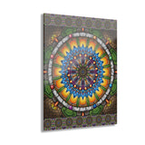 Emerald Arrows Mandala - Acrylic Block
