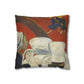 Gauguin, Paul - Vision of the Sermon (Jacob Wrestling with the Angel) (1888) - Suede Square Pillowcase
